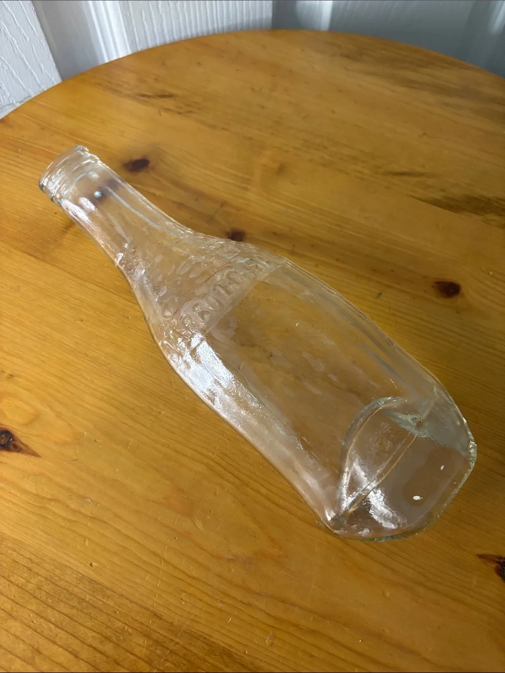 Clear Melted Glass Bottle Spoon Holder (B)